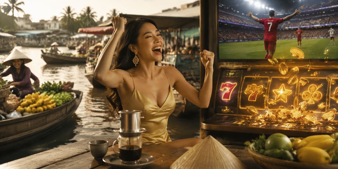 Người chơi slot game tại Cần Thơ với không gian cà phê Việt Nam