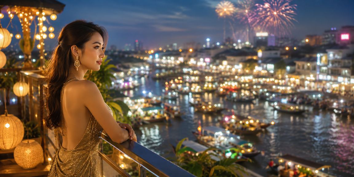 Không khí lễ hội và may mắn tại Cần Thơ với cảnh quan sông nước đặc trưng miền Tây